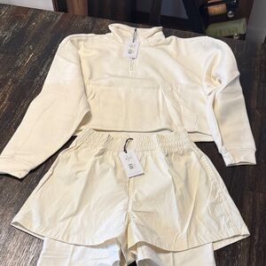 WeWoreWhat Cream Bike Shorts